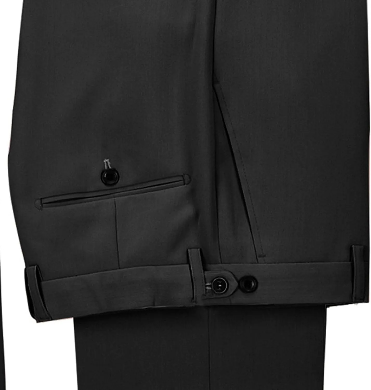 Men's 2 Piece Suit with Metal Clasp Slim Fit Suit Stylish Business Pants Casual Wedding Grooms Tuxedo Suit