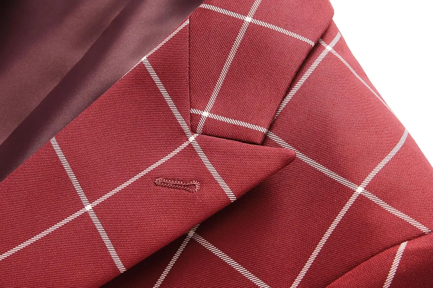 Mens Blazer Plaid Sport Coats One Button Casual Slim Fit Checked Jacket