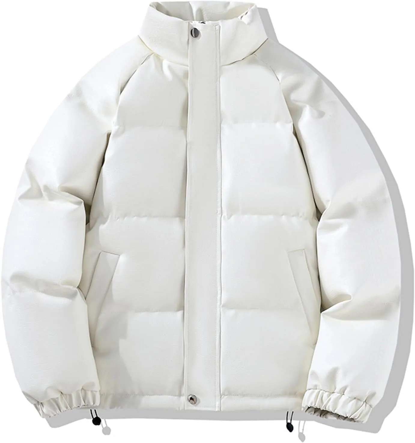 Men's Bomber Jacket Duck Insulated Lightweight Jackets Thickened Casual Bread Jacket Fleece Lined Hooded Stylish Golf Coat