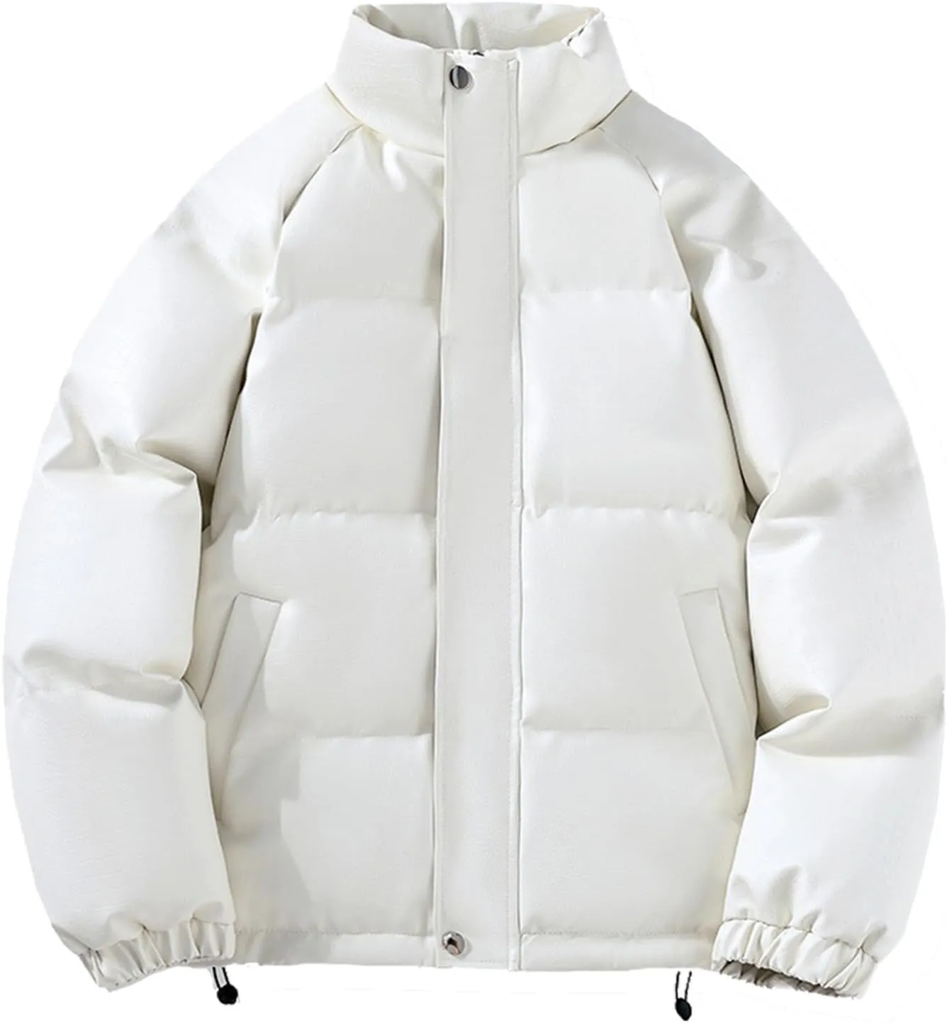 Men's Bomber Jacket Duck Insulated Lightweight Jackets Thickened Casual Bread Jacket Fleece Lined Hooded Stylish Golf Coat