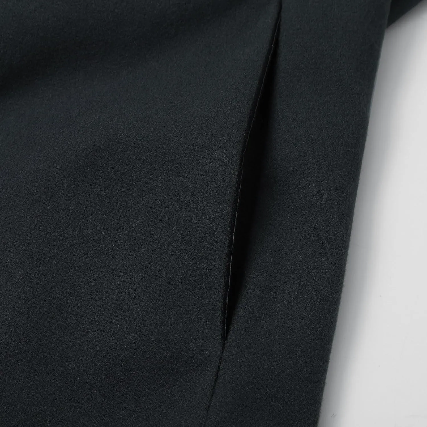 Men's Classic Wool Blend Pea Coat Double Breasted Stand Collar Fashion Trench Coat Oversize Winter Overcoat Peacoat