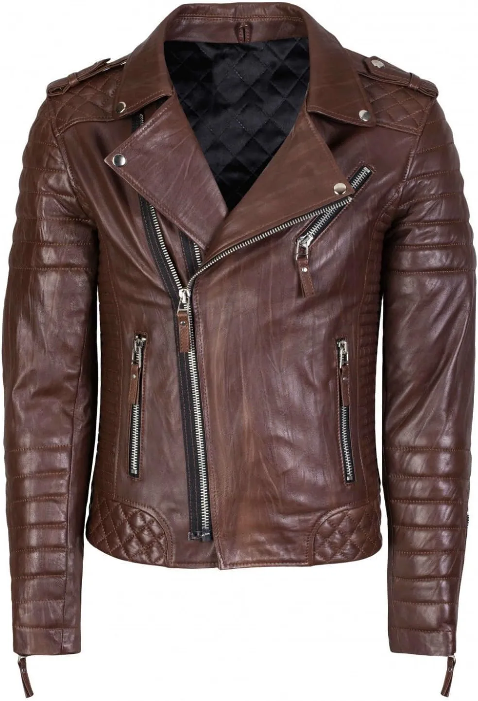 Mens Distress Leather Jackets|Motorcycle Bomber Black Jacket | Stylish Slim Fit Fashionable Outerwear Zipper Jacket