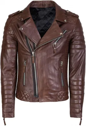 Mens Distress Leather Jackets|Motorcycle Bomber Black Jacket | Stylish Slim Fit Fashionable Outerwear Zipper Jacket