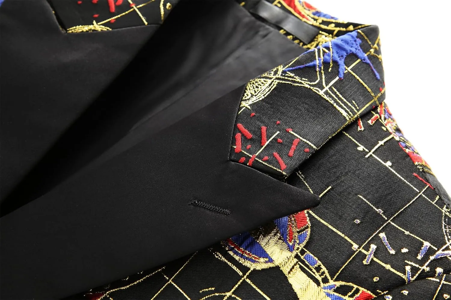 Mens Floral Suit Jacket Jacquard Paisley Luxury One Button Slim Fitted Business Wedding Tuxedo Suit Blazer Jacket