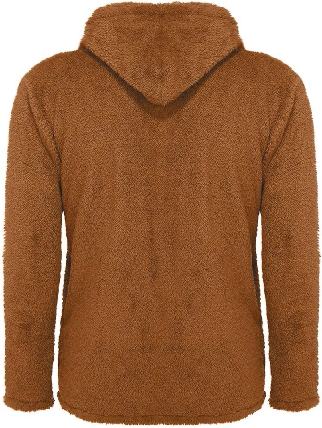 Mens Fluffy Fuzzy Jacket,Plush Fleece Casual Winter Fall Button Up Cardigan Coat Soft Sherpa Outerwear