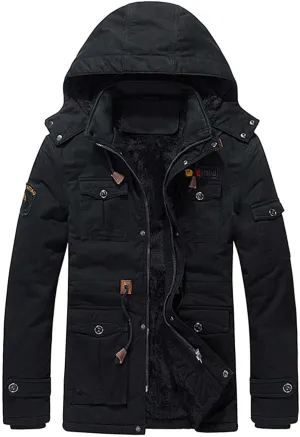 Mens Jackets Lightweight Jackets Fleece Thickened Tactical Rain Jackets Fleece Lined Coat Shell Jacket for Hiking Travel