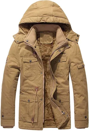 Mens Jackets Lightweight Jackets Fleece Thickened Tactical Rain Jackets Fleece Lined Coat Shell Jacket for Hiking Travel