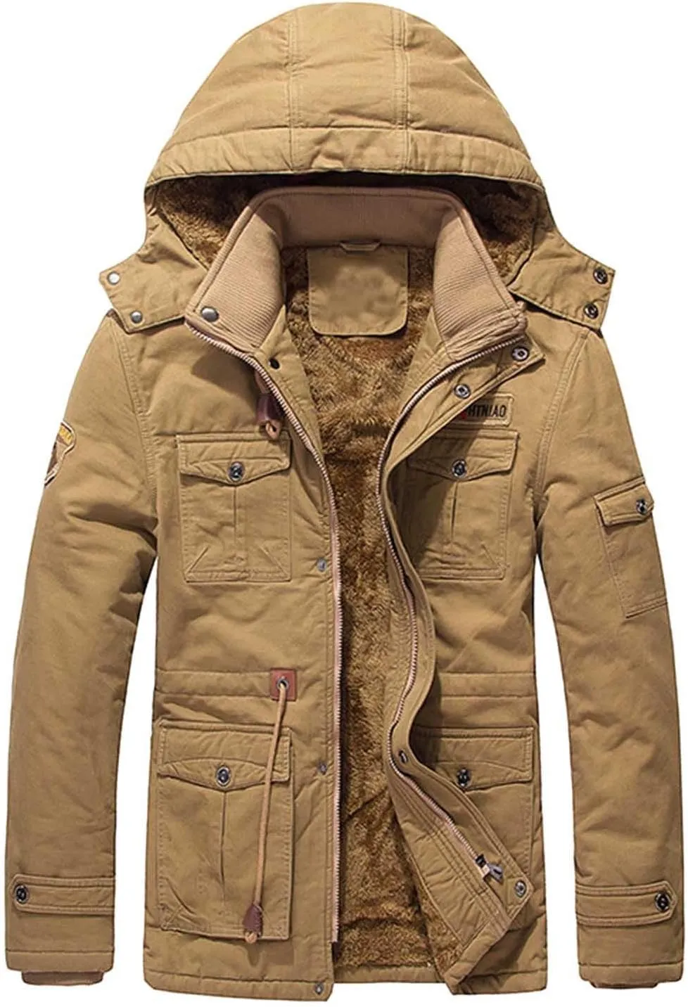 Mens Jackets Lightweight Jackets Fleece Thickened Tactical Rain Jackets Fleece Lined Coat Shell Jacket for Hiking Travel