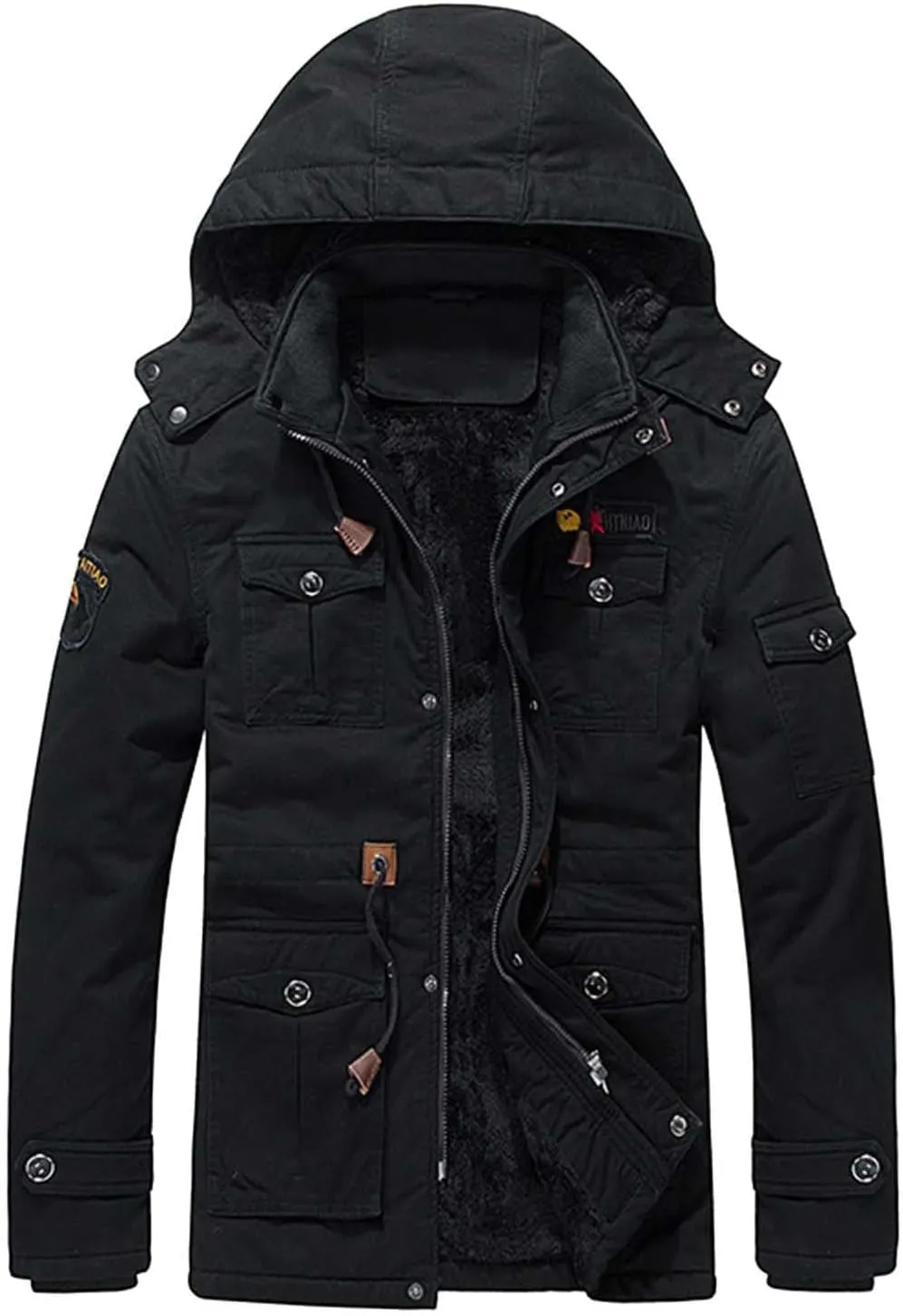 Mens Jackets Lightweight Jackets Fleece Thickened Tactical Rain Jackets Fleece Lined Coat Shell Jacket for Hiking Travel