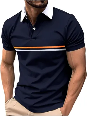 Men's Polos Shirts Classic Short Sleeve Men Golf T Shirts Summer Quick Dry Tops Casual Athletic Clothing Collared Tee