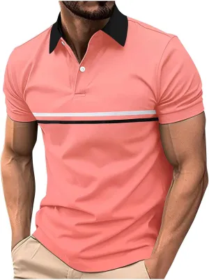 Men's Polos Shirts Classic Short Sleeve Men Golf T Shirts Summer Quick Dry Tops Casual Athletic Clothing Collared Tee