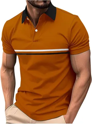 Men's Polos Shirts Classic Short Sleeve Men Golf T Shirts Summer Quick Dry Tops Casual Athletic Clothing Collared Tee