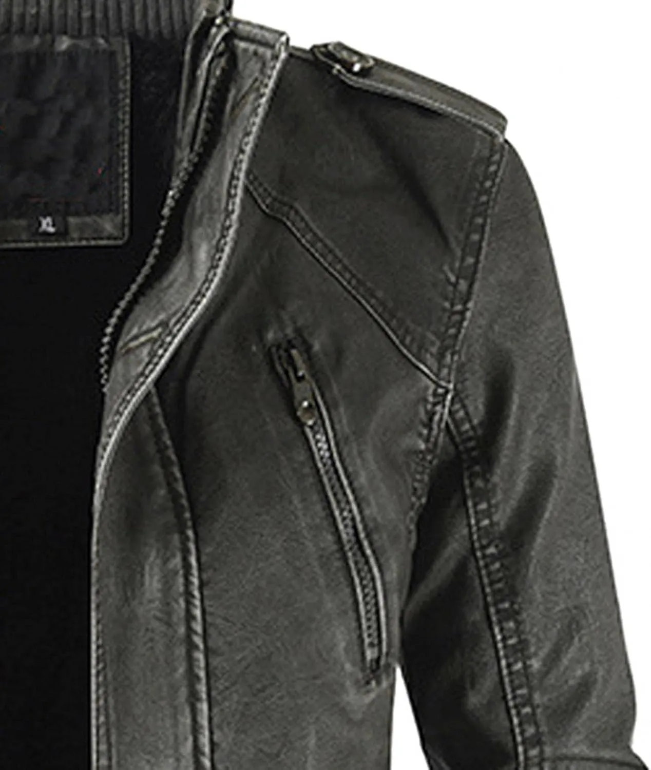 Mens Retro Faux Pu Leather Vintage Long Trench Coat Classic Steampunk Gothic Motorcycle Biker Jacket Overcoat Windbreaker