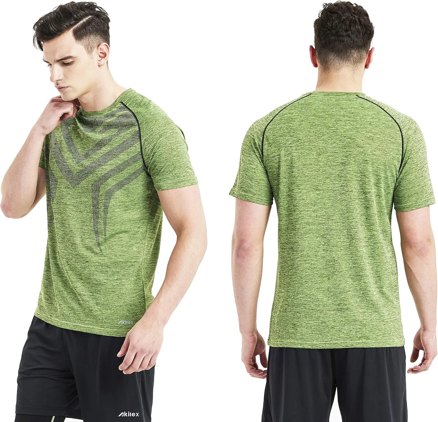 Mens Running Dry Fit T-Shirt Athletic Outdoor Short Sleeve Comfortable Sports Top