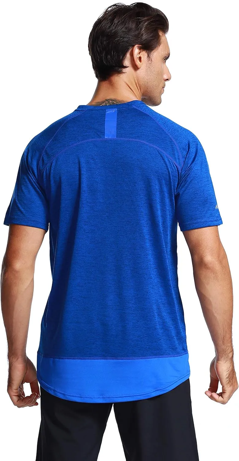 Mens Running Dry Fit T-Shirt Athletic Outdoor Short Sleeve Comfortable Sports Top