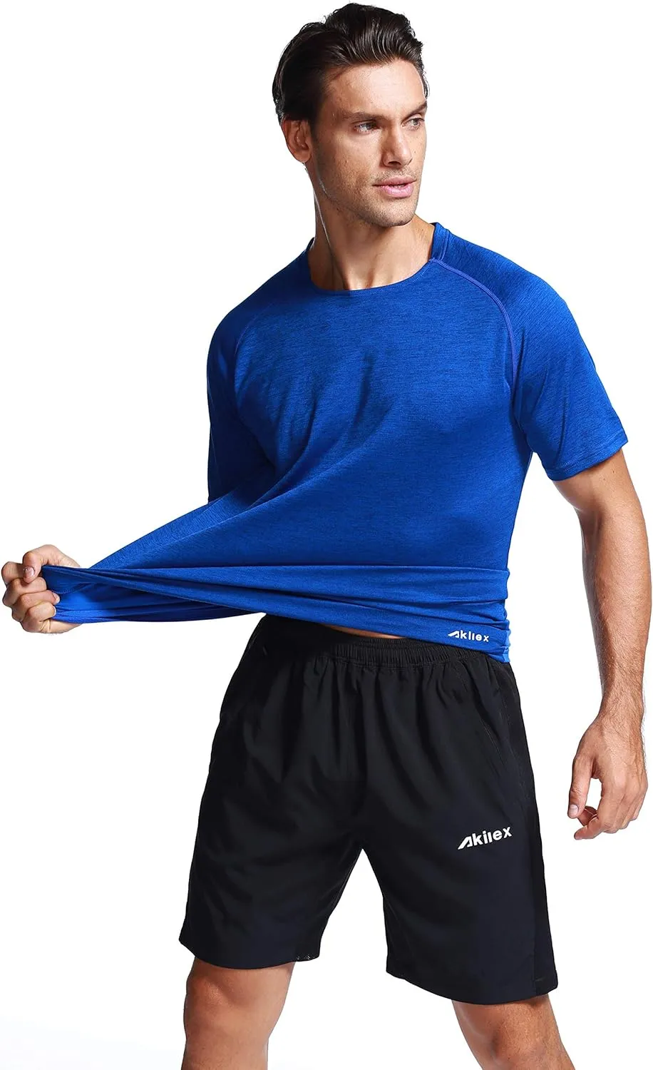 Mens Running Dry Fit T-Shirt Athletic Outdoor Short Sleeve Comfortable Sports Top