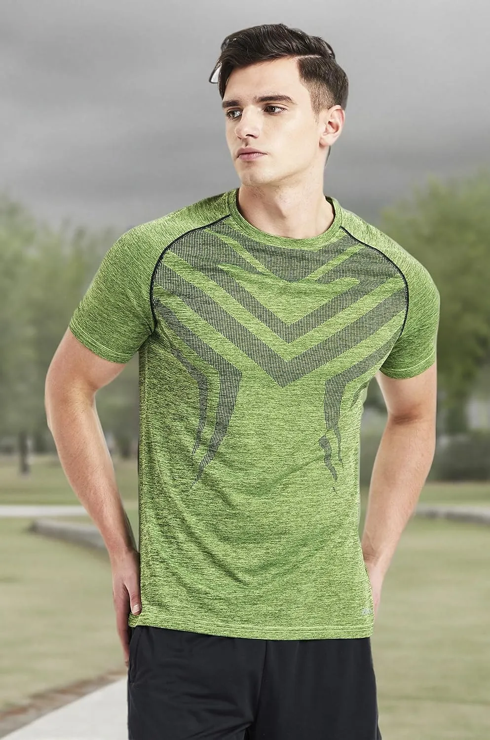 Mens Running Dry Fit T-Shirt Athletic Outdoor Short Sleeve Comfortable Sports Top