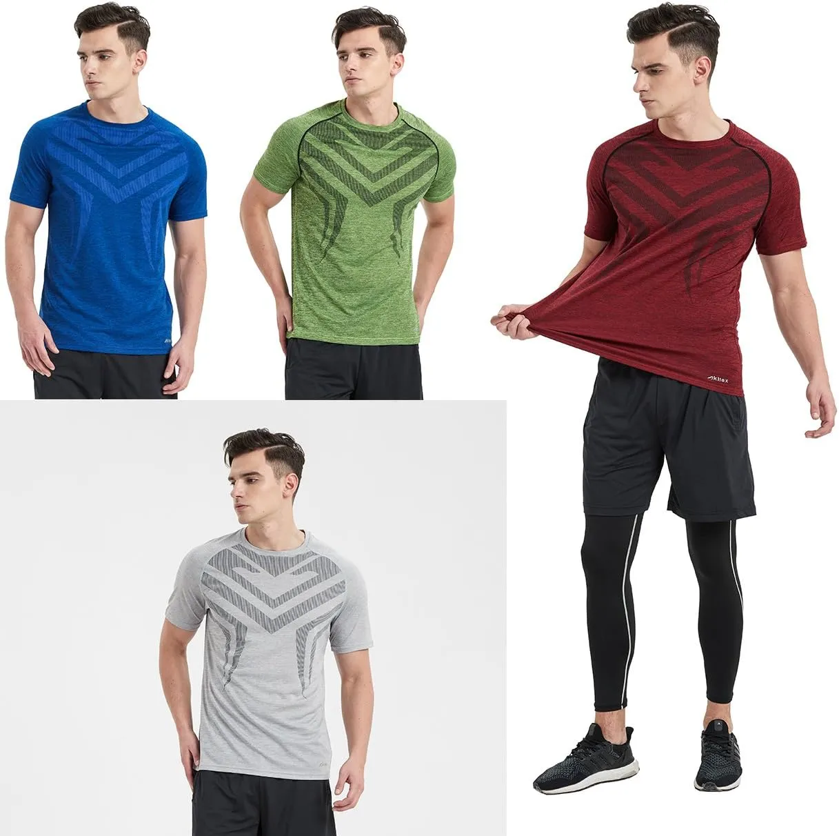 Mens Running Dry Fit T-Shirt Athletic Outdoor Short Sleeve Comfortable Sports Top