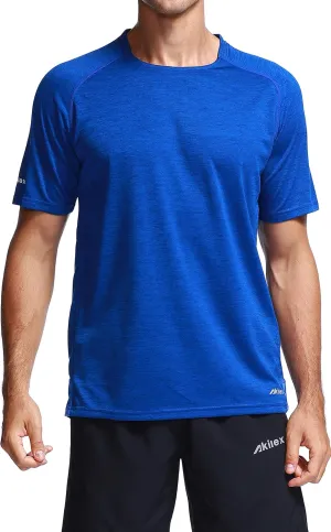 Mens Running Dry Fit T-Shirt Athletic Outdoor Short Sleeve Comfortable Sports Top