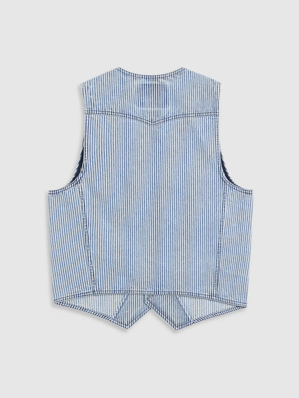 Men's Striped Blue Waistcoat