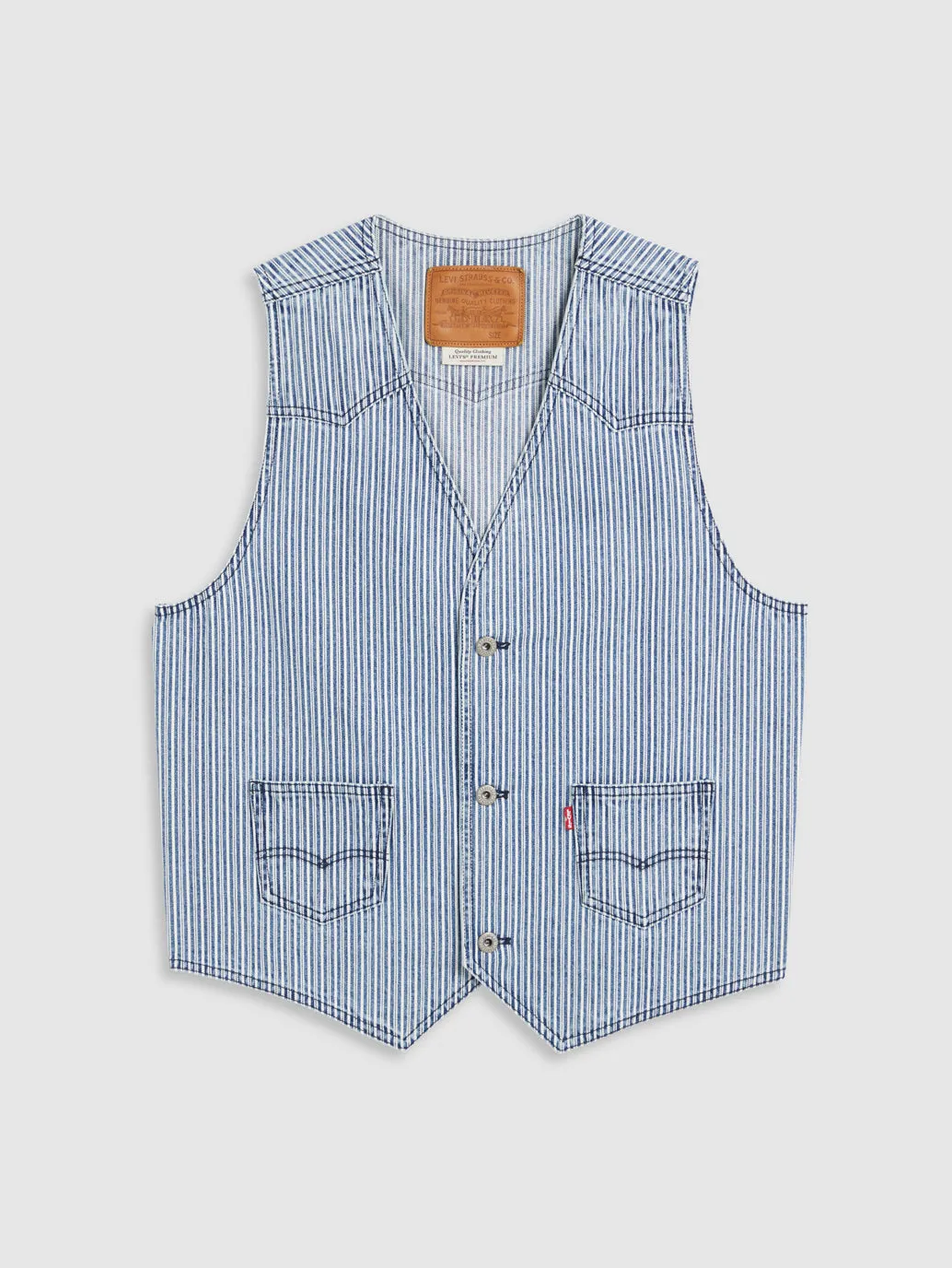Men's Striped Blue Waistcoat