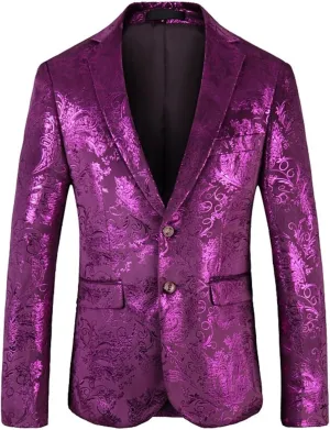 Mens Suit Jacket Striped Suit Blouse Lapel Button Slim Fit Stylish Jacket Shirt Party Formal Coat With Pocket Light