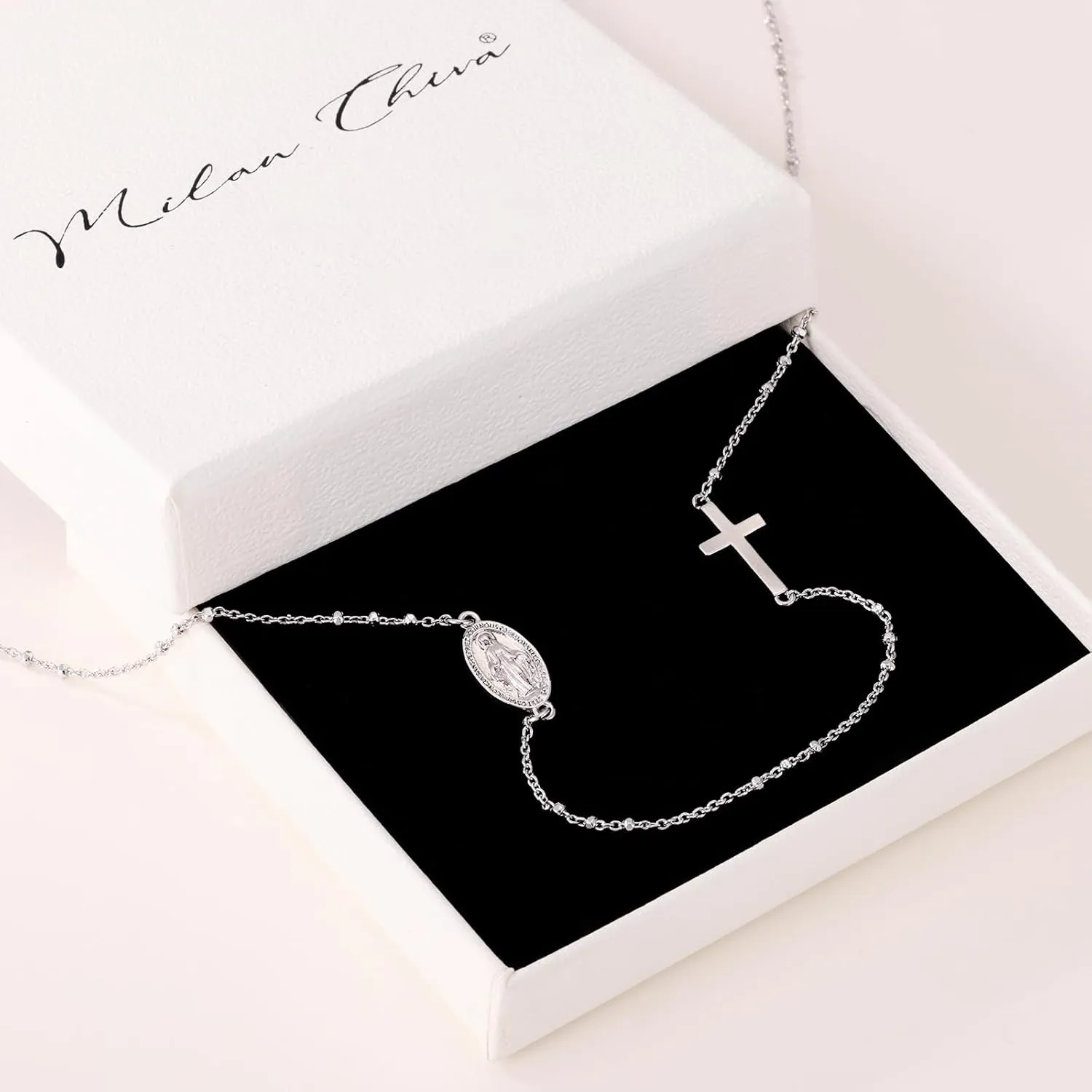 Milan Chiva Gold Necklaces for Women 14K Gold Plated Chain Lightweight Dainty Jewelry