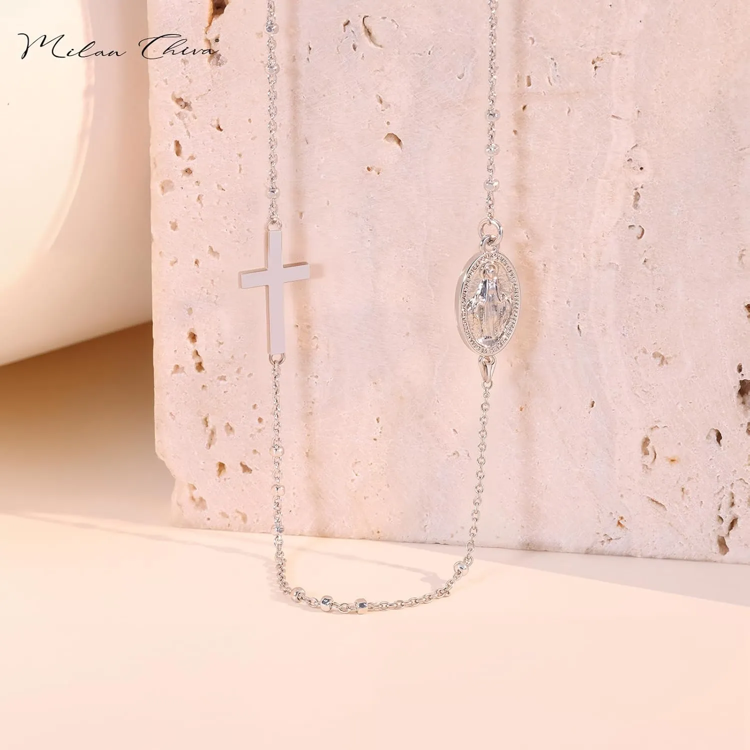 Milan Chiva Gold Necklaces for Women 14K Gold Plated Chain Lightweight Dainty Jewelry