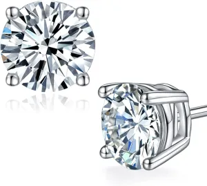 Moissanite Stud Earrings for Women,Sterling Silver 925 Earrings Jewelry Engagement Gifts for Women Men