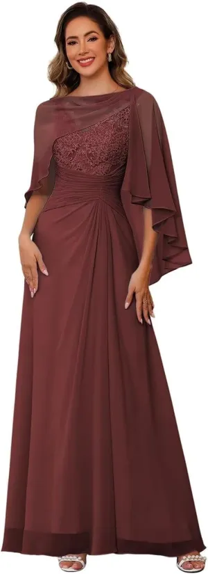 Mother of The Bride Dresses with Jacket 2025 Long Lace Applique Formal Evening Gowns for Women PG009