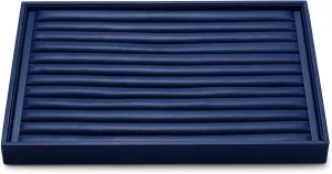 Oirlv Elegant Blue Ring Organizer Tray Stackable Jewelry Trays Jewelry Drawer Organizer Ring Earring Storage