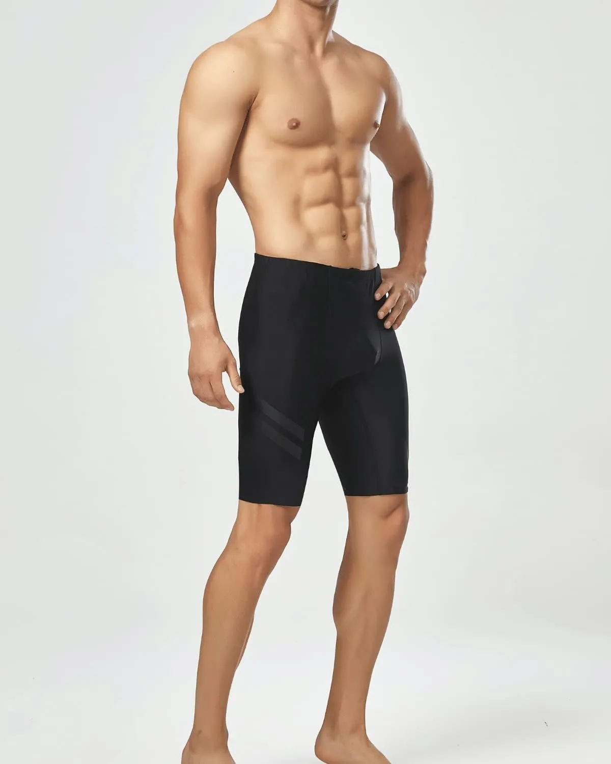 Onvous Raven Swim Jammers for Men | Racing & Training Black Swimsuit | Fast, Flexible, & Comfortable | Sizes: 28-38