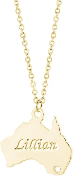 Personalized Name Necklace Engraved Custom 925 Sterling Silver Australia Hometown Necklaces Chain Jewelry