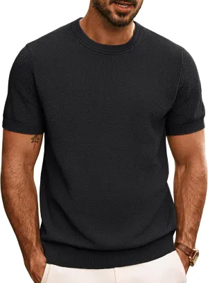 PJ PAUL JONES Mens Casual T-Shirts Classic Short Sleeve Knit Tees Crewneck Solid Tee Shirts
