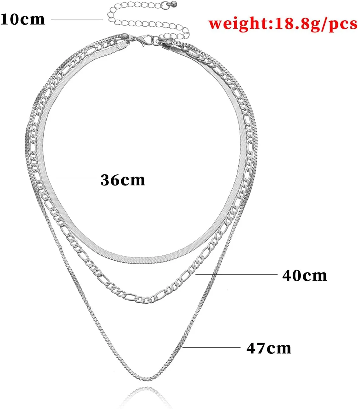 Punk Layered Flat Snake Bone Choker Necklace Set Multilayer Herringbone Paperclip Link Chain Stacking Collar Necklace for Women Retro Jewelry Birthday Gift