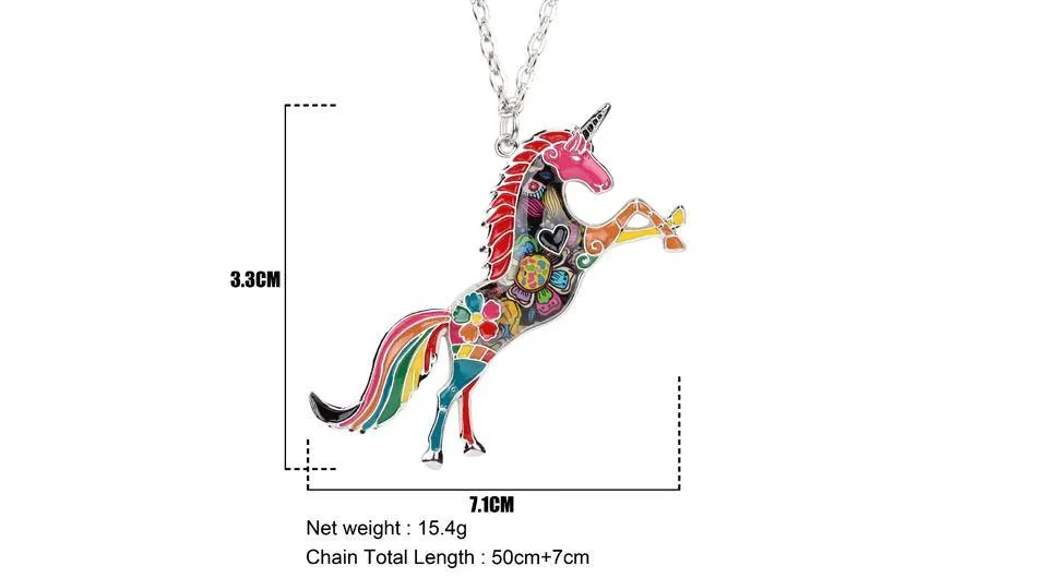 Rainbow Unicorn Necklace
