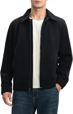 Rdruko Men's Corduroy Jacket Windbreaker Lightweight Casual Stylish Full Zip Bomber Jackets with Zipper Pockets