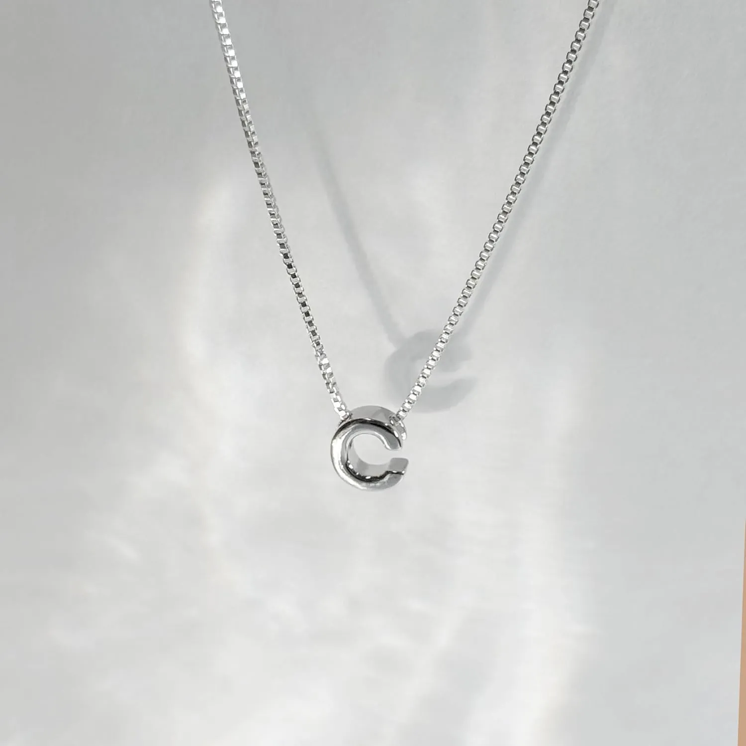 S925 Sterling Silver Initial Necklaces for Women,Personalized Initial Necklace Simple A-Z
