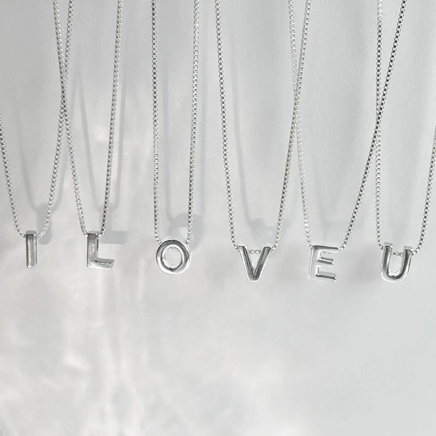 S925 Sterling Silver Initial Necklaces for Women,Personalized Initial Necklace Simple A-Z