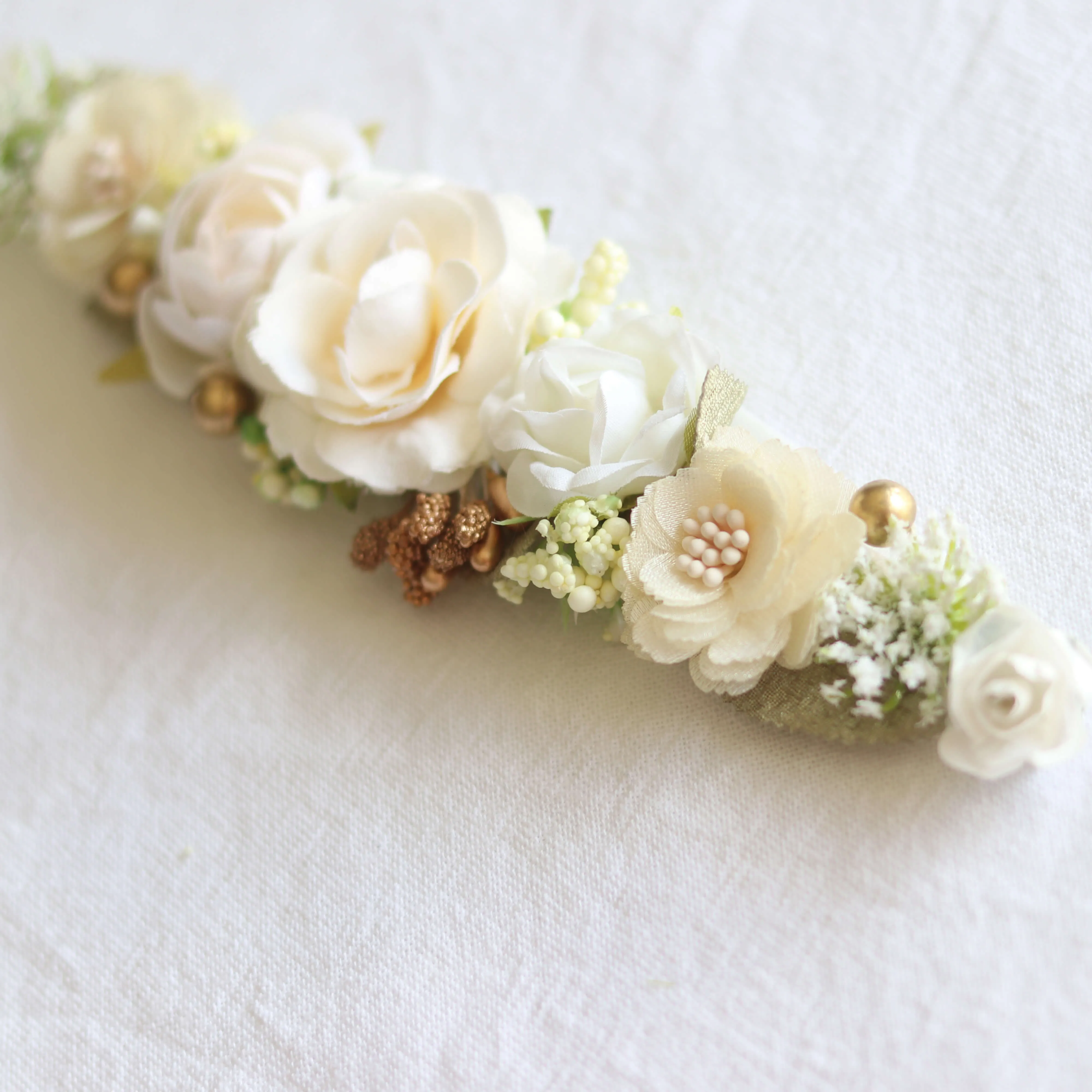 Sage baby floral headband