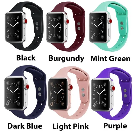 Silicone Slim Apple Watch Bands