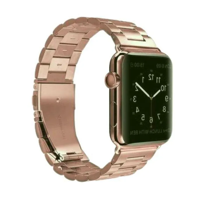Stainless Steel Metal Band for Apple Watch 45mm - Rose Gold