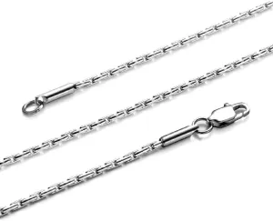 Style Titanium Stainless Steel Mens Womens Italy Final Fantasy Chain Necklaces 2mm Unisex