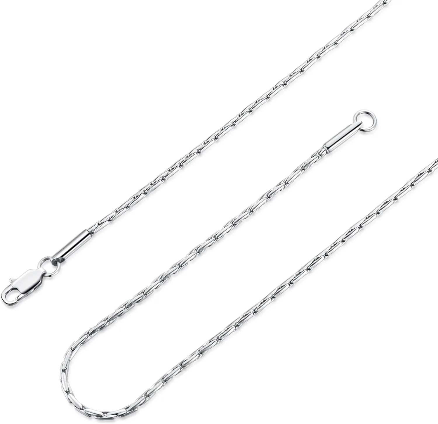 Style Titanium Stainless Steel Mens Womens Italy Final Fantasy Chain Necklaces 2mm Unisex