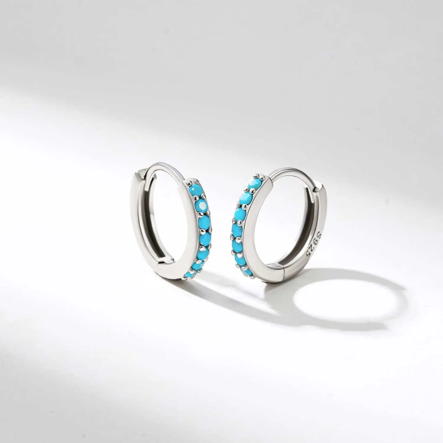 SWEETV 925 Sterling Silver Huggie Hoop Earrings for Women Girls-Tiny Small Cartilage Hoop Earring