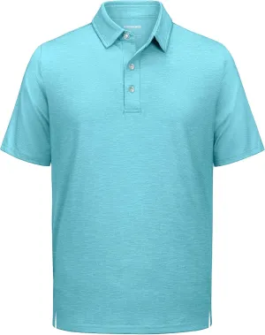 TACVASEN Polo Shirts for Men Short Sleeve Cooling Golf Quick Dry Athletic Shirts Classic Casual T Shirts Stretch Soft