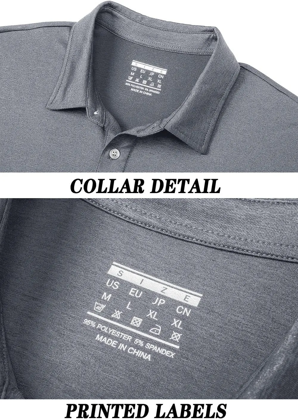 TACVASEN Polo Shirts for Men Short Sleeve Cooling Golf Quick Dry Athletic Shirts Classic Casual T Shirts Stretch Soft