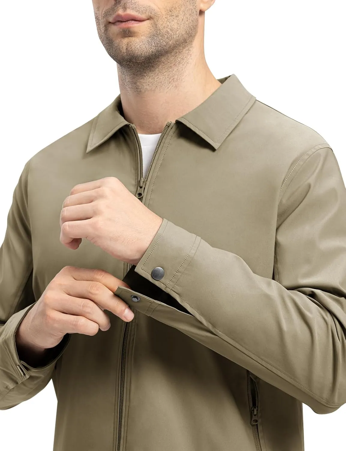 TBMPOY Men's Lightweight Jackets Casual Windbreaker Stylish Light Fall Spring Golf Work Dress Business