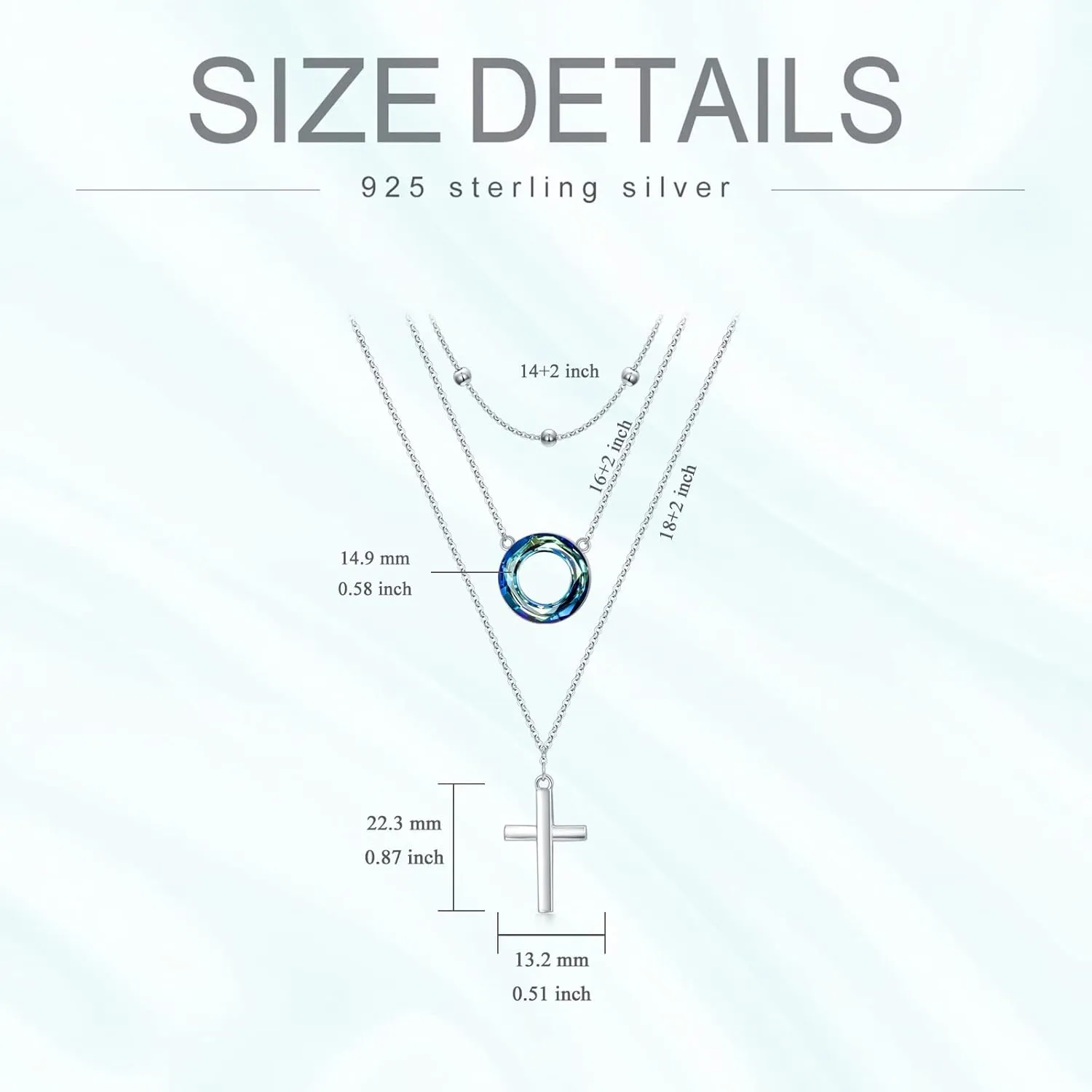 TOUPOP Layering Necklaces for Women Sterling Silver Rose/Cross/Butterfly/Bee/Tree of Life Pendant Necklace Birthday Jewelry for Women Girls Mom