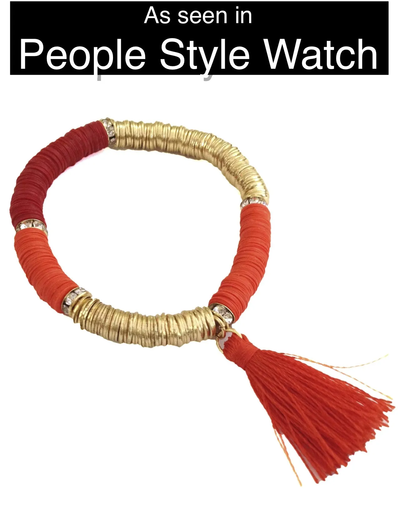 Tropical Tassel Bracelet - Shades of Green